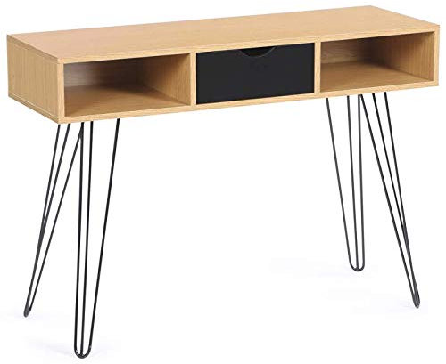 IDMarket - Console Vintage Noemi 1 tiroir Bois Pied épingle