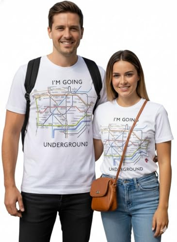 GWCC Licensed TFL104W Unisex London Undergound Tube Map T Shirt White XS-4XL