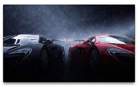 Paul Sinus Art Bilder XXL Autos 120x70cm Wandbild auf Leinwand