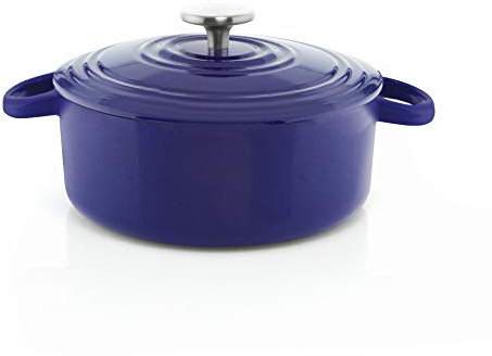 Chantal Emailliertes Gusseisen-Kochgeschirr, 3 l Dutch Oven, Kobaltblau