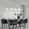 etc-shop Decken Hängeleuchte mit Kristallen 4 flammige Pendelleuchte Glas Chrom, P20, 4x E27, BxHxT 80x150x11, Wohnzimmer Esszimmer