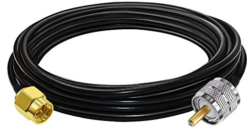 TUOLNK SMA to UHF Extension Cable RG58 16.4ft(5M) SMA Male to SO239 PL259 Male WiFi Antenna Pigtail Cable PL 259 Jumper Cable for CB Radio Ham Radio