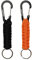 GREATRIL Schlüsselanhänger Karabiner Schwarz Orange - Paracord Karabinerhaken Schlüsselanhänger Kurz für Arbeit Autoschlüssel Flasche Camping Wandern Jungen/Mädchen/Herren/Frauen