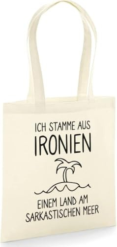 tradercat Jutebeutel bedruckt mit Spruch, Stoffbeutel bedruckt aus 100% Baumwolle - Tote Bag, Einkaufsbeutel, Einkaufstasche, Shopper und Baumwolltasche mit langen Henkeln, Ironien
