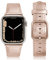 Tuocal Bracelet en cuir véritable compatible avec Apple Watch - 38 mm, 40 mm, 41 mm, 42 mm (Series 10) - Bracelet de rechange en cuir véritable pour Apple Watch Series 10 9 8 7 6 5 4 3 2 1 SE Sport