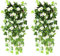NIBESSER 2 Pièces Artificielle Fleur Feuille Plante Grimpante Vigne Plante Suspendue Fausse Lierre Intérieure Extérieure Artificielle Vigne Fausse Plantes Tombante Décor Balcon Mur Maison Jardin