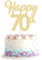 3Pcs Happy 70th Cake Topper Gold Glitter Number 70 Seventy Birthday Cake Pick Decorations for Cheers to 70 Years Old 70th Birthday Wedding Anniversary Party Supplies