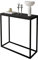 lukmebel Moderner Universal-Konsolentisch für Flur Wohnzimmer Schlafzimmer Industriestil Design laminierte Platte Platte Plus Stahlrahmen Schutzkante 30x80x80cm Schwarz/Grigia Pietra Schwarz
