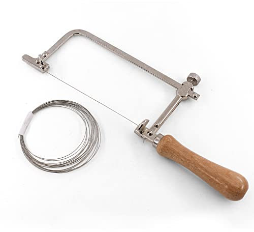 Z-LEAP 1PC Wire Saw Frame Coping Saw Telaio in Acciaio con Dia 0.5mm Filo Diamante per Fai Da Te e Taglio Piastrelle Pietra di Giada Ceramica Vetro Legno Metallo