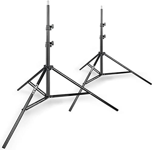 EMART Adjustable Light Stand 8.5Ft(2.6m),1/4 Screw Photography Lighting Tripod, with 2 Pack Aluminum Tripod Stands for Lighting Photo/Studio Flash/Cameras/Ring Lights/Umbrellas/Softbox