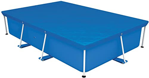 Merkaunis Rechteckige Poolabdeckung, 300x200 cm, aufblasbare Poolabdeckung, rechteckiger Rahmen, Poolabdeckungen, geeignet für den Innen- und Außenbereich, Schwimmbadschutz