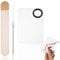 Makeup Mixing Palette Set 2pcs Stainless Steel make up palette and Makeup Spatula for Blending Foundation Lipstick Eyeshadow Spread Foundation Evenly Across Face for A Lighter Finish