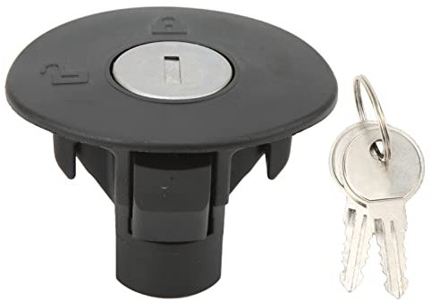 TKSE Kraftstofftankabdeckung, Abschließbarer Tankdeckel, Kraftstoffsteckerdeckel 8U5A-9C268-B Mit 2 Schlüsseln, Ersatz Für Ford Expedition Ecosport Edge Explorer Mustang