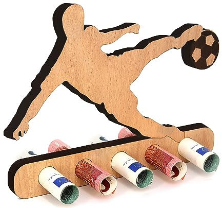 Giftota - Originelle Geburtstag Geldgeschenk Holz - Geschenk für Fußballer, Fußballliebhaber - Fußball Geldgeschenk - Geschenke aus Holz - Geschenke Geldgeschenk für Frauen & Männer