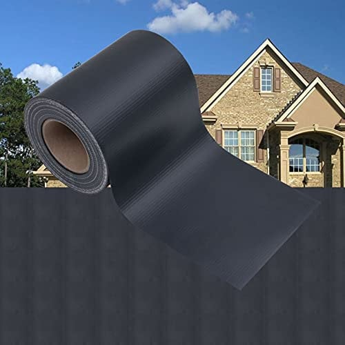 Homgoday Valla cortavientos de jardín de PVC 35 x 0,19 m, gris oscuro mate, puerta de jardín exterior, puerta para valla de exterior, valla de obra