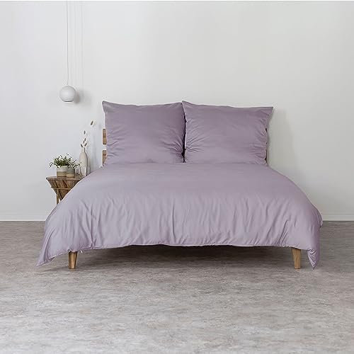 AGA.PIE Bambus Lyocell Bettwäsche-Set 200x200 + 2X 80x80 cm - Flieder, 100% Bio Oeko-Tex 100, für Allergiker, Antibakteriell, Ganzjahres-Bettwäsche, Atmungsaktiv, Geruchshemmend, Besonders sanft