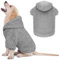 Fuzzy Dog Hoodie Hundepullover für kleine Hunde, weich, doppelseitig, Plüsch-Fleece, Hundekleidung, Hundemantel, Sherpa-Kapuzen-Sweatshirt (Grau, XS)