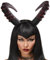 Housoutil Demon Horn Headband, Halloween Devil Horns, Gothic Black Devil Horns, Halloween Cosplay Ox Horn Hair Accessories for Women Men Kid