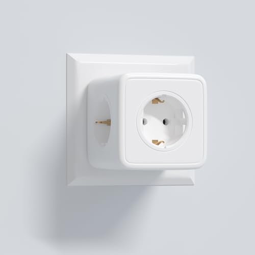 BrightArk Multiprise Prise Cube Murale, Multiple Murale Cube avec 5 Sortie AC 3680W(16A), 5 Prises sans Câble,Protection de Terre, Petit Et Portable Convient pour la Maison ou Les Déplacements Blanc