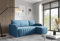 LIKMA Türkis Ecksofa Otto 224x145 cm mit Schlaffunktion (200x140 cm) Eckcouch mit Bettkasten Wohnlandschaft mit Bettkasten Bettsofa mit Stauraum Polstermöbel Sofa 3 Sitzer