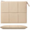 MoKo 13.3-14 Zoll Puffy Laptop Hülle passend für MacBook Air 13'' M3 2024/2020/2019, MacBook Pro 14'' M3 2024/2023, MacBook Pro 13 M2/M1, integriertes Gummiband, PU Leder Tragetasche, Sand
