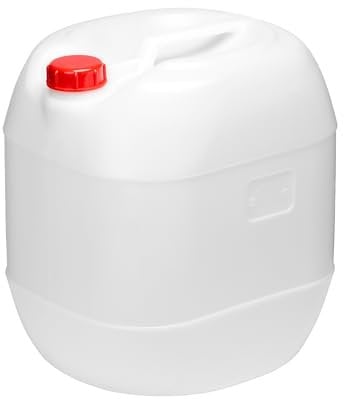 Garronda Jerrican Eau sans BPA jerrican Alimentaire d'eau bidon 30L jerrican Eau 30L bidon Etanche Reservoir Eau Camping Car bidon Eau Camping Accessoires Blanc GD-0082