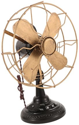 Ciieeo Ventilador Vintage Abanico De Escritorio Decoración Retro Adorno Antiguo