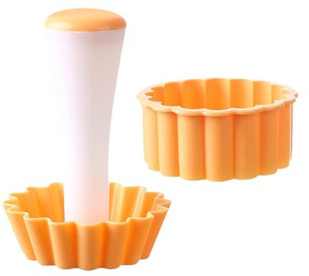 zwxqe Tart Tamper Set, Pie Pastry Dough Tamper, Non Stick Baking Tool, Food Safe Cake Pastry Tool, Reusable Egg Tart Maker, Ergonomic Pastry Tamper, Versatile Baking Accessories