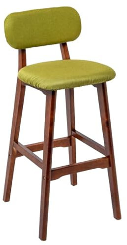 Rustikale braune Barhocker aus Holz mit Armlehnen für Küche, Bistro, Café, 2 Stück