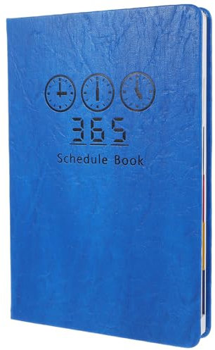 NUOBESTY Schulplaner Zeitplan Ganzjahresplaner Grid-Tools Woche System lernplaner planer schule the notebook work planner kalender Notizbuch Datum Notizblock Studienplanblock Papier Blue