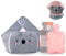 Straame Adjustable Wearable Hot Water Bottle Belt – 1L, 65 inches (165 cm) – Cozy Koala for Period Cramps, Back, Neck & More – Hands-Free Pain Relief – Included Hot Water Bottle, Belt & Cover (Pink)