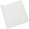Tappetino Doccia, 80 x 80 cm Quadrato Tappetino Antiscivolo, Tappeto Antiscivolo Vasca con Ventose, Tappetino Antiscivolo in PVC, Tappeto Doccia Quadrato Grande, per Doccia e Sauna(Bianco)