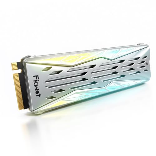 Fikwot FN990 4TB NVMe SSD M.2 2280 PCIe Gen4x4 con dissipatore di calore RGB, fino a 7350MB/s, 3D NAND TLC, unità a stato solido da gioco interna per PS5 e desktop
