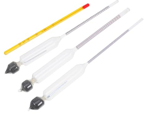 BRIGHTFUFU Weinhydrometer 0 bis 100 Grad, Glas, für Wein und Spirituosen