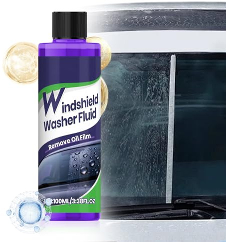 JIEBWCHA Windscreen Washer Fluid, 100 ml Cleaning Product for Car Glass, Windscreen Cleaner for SUV, Saloon, Motorhome, Truck, Travel, Fleet, Operator, Garage