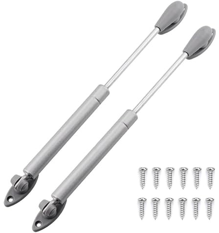 Schrank-Gasfeder-Stützstange, Gasdruckfedern, hydraulische Gasfeder, Deckelstütze, Soft-Close-Unterstützung, 2 Stück, Silber, mehrere Kräfte(120N)