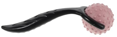 FRCOLOR Appareil de Massage Portatif Manuel pour Nuque et Épaules, Rouleau à Billes Pointues Rose, Masseur Dorsal Compact pour Détente Musculaire, Outil D’auto-massage pour Bureau