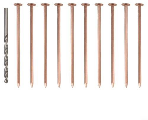 Pure Copper Tree Killer Nails for Stump & Root Removal – 3.15-inch Stump Removal Spikes, Plant Control, 10-Pack Hardware