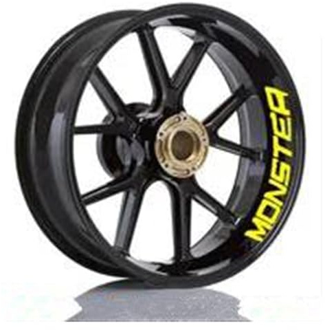 Aufkleber Motorrad-Felgen-Set Radaufkleber Reflektierend Wasserdicht Für Ducati Für Monster 695 696 796 1100 1100S 797 821 795(Style 7)