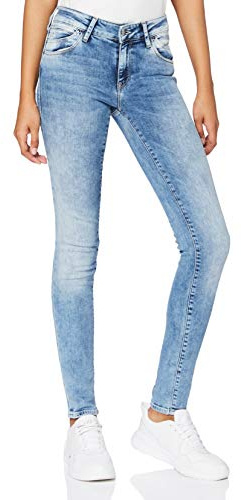 Mavi Damen Skinny Skinny Jeans Adriana 10728, Gr. W28/L32, Blau (Light Indigo Glam 23736)