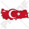 TÜRKEI Türkische Karte-Flagge Türkiye 140mm Auto & Motorrad Aufkleber, Vinyl Stickers