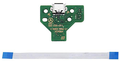 Controller USB Ladebuchse Port Board JDS-011 v1 12 Pins mit Kabel Kompatibel mit PS4