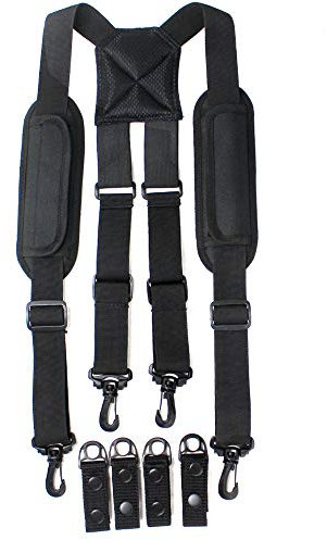 Melo Tough Police Duty Gürtel Hosenträger Taktische Hosenträger Geschirr Strapse - Schwarz - Einheitsgröße