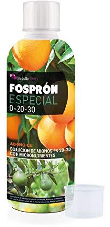 Probelte Jardín Fertilizante Engorde Frutos Fosprón Especial Abono PK 20-30 con Micronutrientes 500 CC