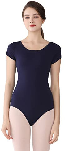 ModLatBal Frauen und Mädchen Kurzarm Trikot für Ballett Tanz Bodysuit