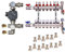 Underfloor Heating Complete Manifold Kit+ (A) Rated Pump (4 Ports Manifold, 16mm x3/4eurocone connectors)