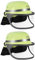 Trendario 2x Feuerwehrhelm Für Kinder und Erwachsene, verstellbar mit Klappvisier & Nackentuch - Deutsche Ausführung in Gelb - ideal für Karneval & Mottopartys Kostüm