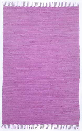 Theko Moderner handgewebter Designer Teppich Farbe Beere Groesse auswaehlen 120 x 180 cm