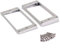 Alnicov Humbucker-Tonabnehmer-Ring-Set für Epiphone-Gitarren-Zubehör, silberfarben, 2 Stück