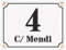 Placas de Dirección – Ceramica Numeros Casa Exterior Personalizada – 20x15 cm - Blanco